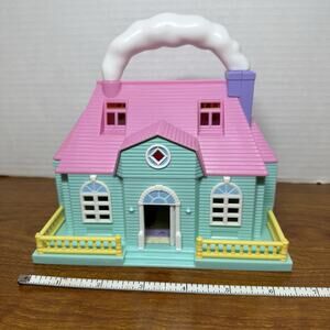 Blue Box Toys Blue Brown House Carry Along Mini Doll House Playset Polly Pocket
